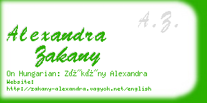 alexandra zakany business card